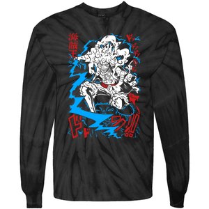 Sun God Nika Gear 5 Straw Hatted Pirate Art Graphic Tie-Dye Long Sleeve Shirt