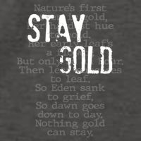 Stay Gold Nothing Gold Can Stay Poem Vector Backpack