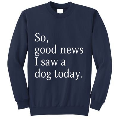 So Good News I Saw A Dog Today Funny Christmas Sayings Sweatshirt
