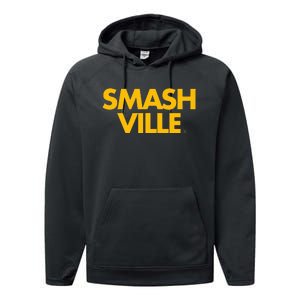 Smashville Gold Nashville Tennessee Performance Fleece Hoodie