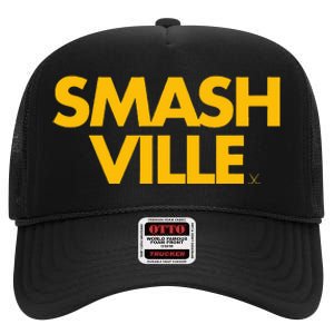 Smashville Gold Nashville Tennessee High Crown Mesh Back Trucker Hat