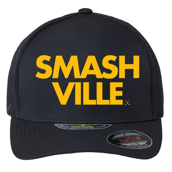 Smashville Gold Nashville Tennessee Flexfit Unipanel Trucker Cap