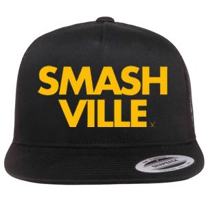 Smashville Gold Nashville Tennessee Flat Bill Trucker Hat