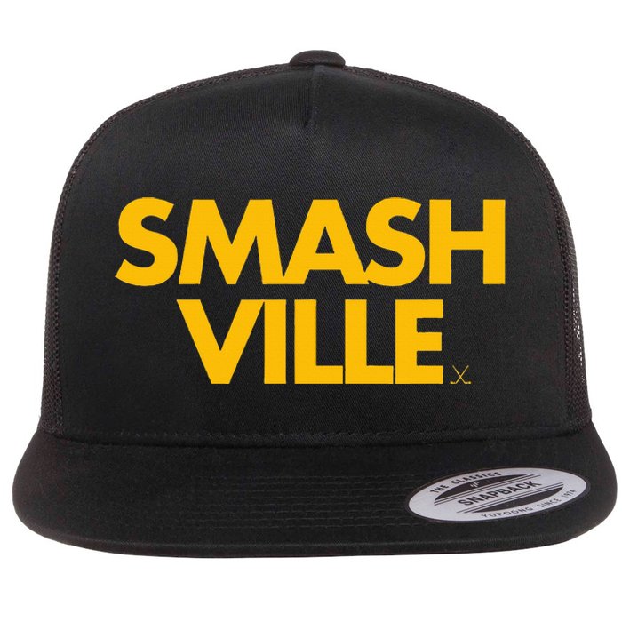 Smashville Gold Nashville Tennessee Flat Bill Trucker Hat