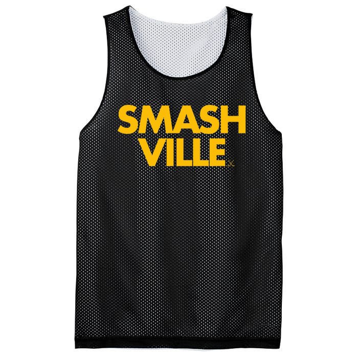 Smashville Gold Nashville Tennessee Mesh Reversible Basketball Jersey Tank