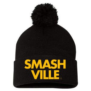 Smashville Gold Nashville Tennessee Pom Pom 12in Knit Beanie