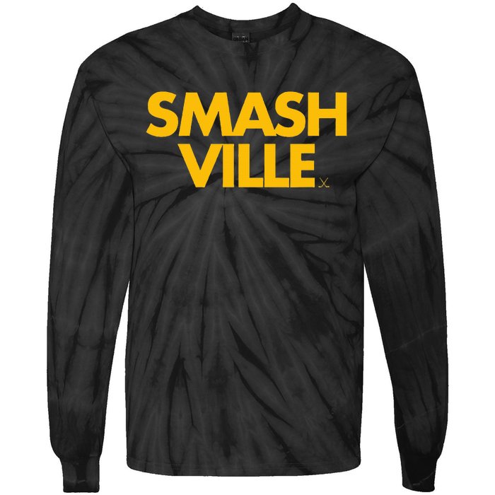 Smashville Gold Nashville Tennessee Tie-Dye Long Sleeve Shirt