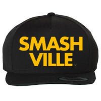 Smashville Gold Nashville Tennessee Wool Snapback Cap