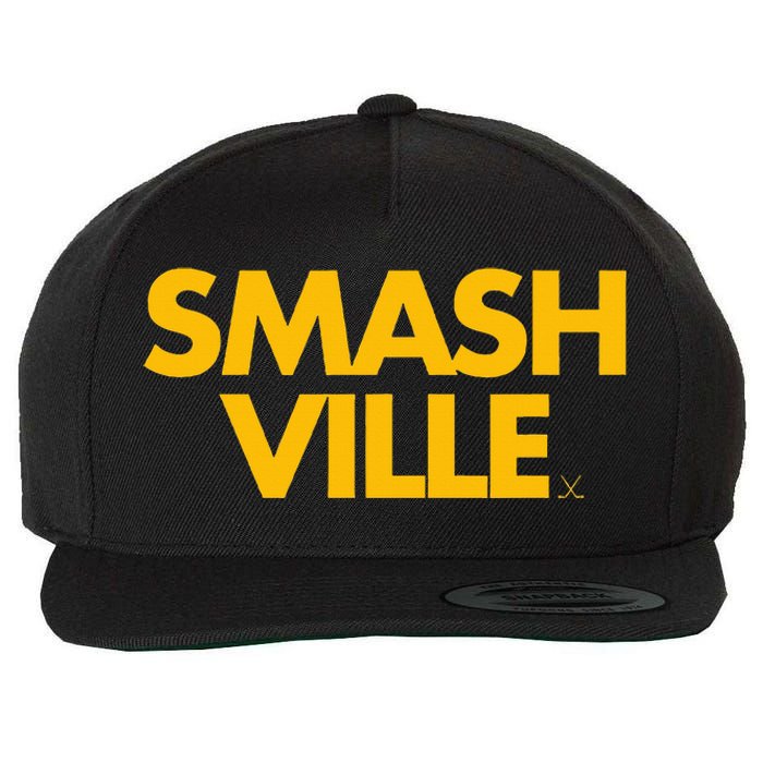 Smashville Gold Nashville Tennessee Wool Snapback Cap