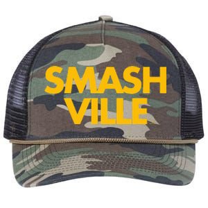 Smashville Gold Nashville Tennessee Retro Rope Trucker Hat Cap