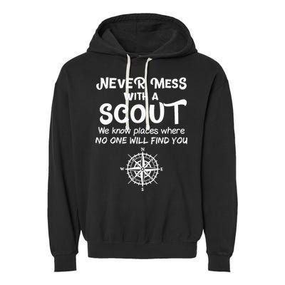 Scout Gift Never Mess With A Scout Garment-Dyed Fleece Hoodie