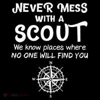 Scout Gift Never Mess With A Scout Youth Performance Sprint T-Shirt