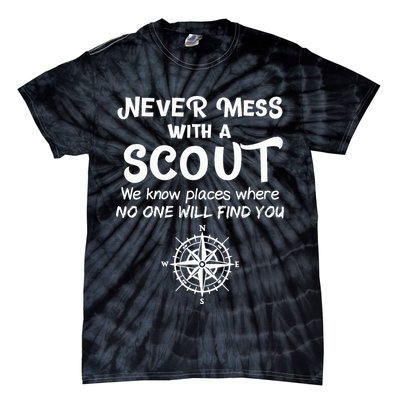 Scout Gift Never Mess With A Scout Tie-Dye T-Shirt