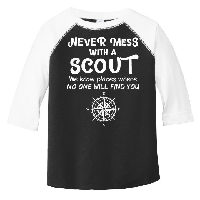 Scout Gift Never Mess With A Scout Toddler Fine Jersey T-Shirt