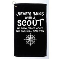 Scout Gift Never Mess With A Scout Golf Towel