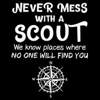 Scout Gift Never Mess With A Scout Cropped Pullover Crew