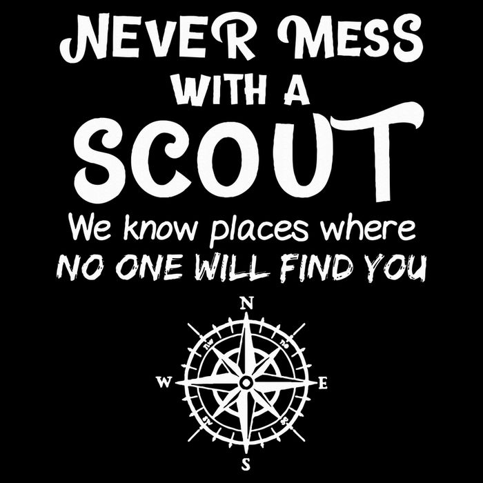 Scout Gift Never Mess With A Scout Cropped Pullover Crew