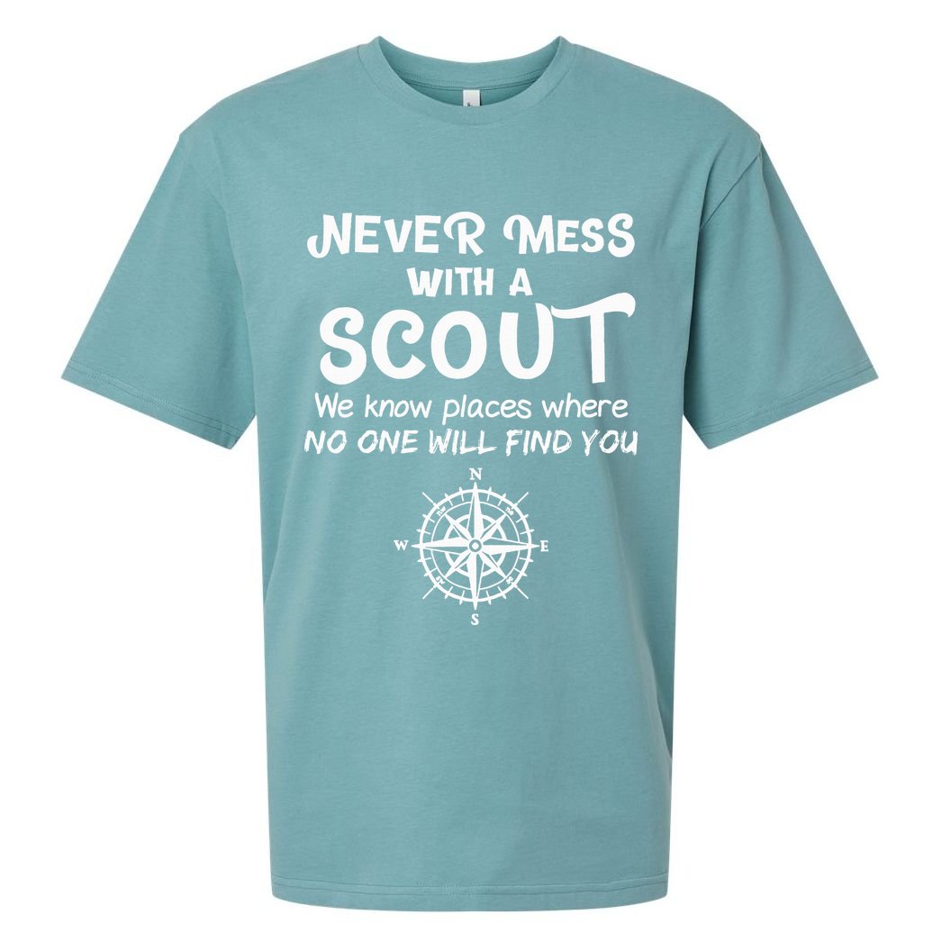Scout Gift Never Mess With A Scout Sueded Cloud Jersey T-Shirt