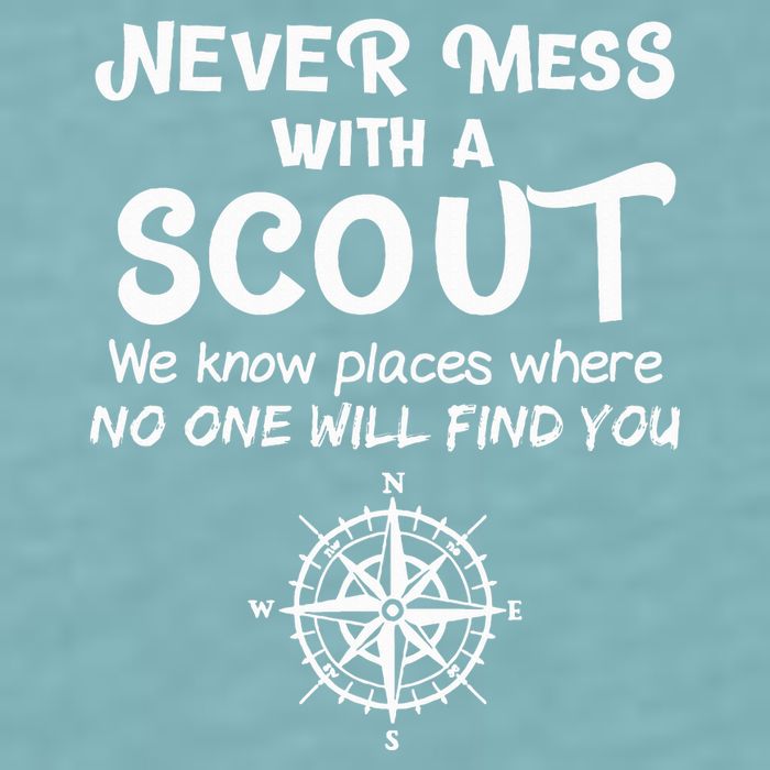 Scout Gift Never Mess With A Scout Sueded Cloud Jersey T-Shirt