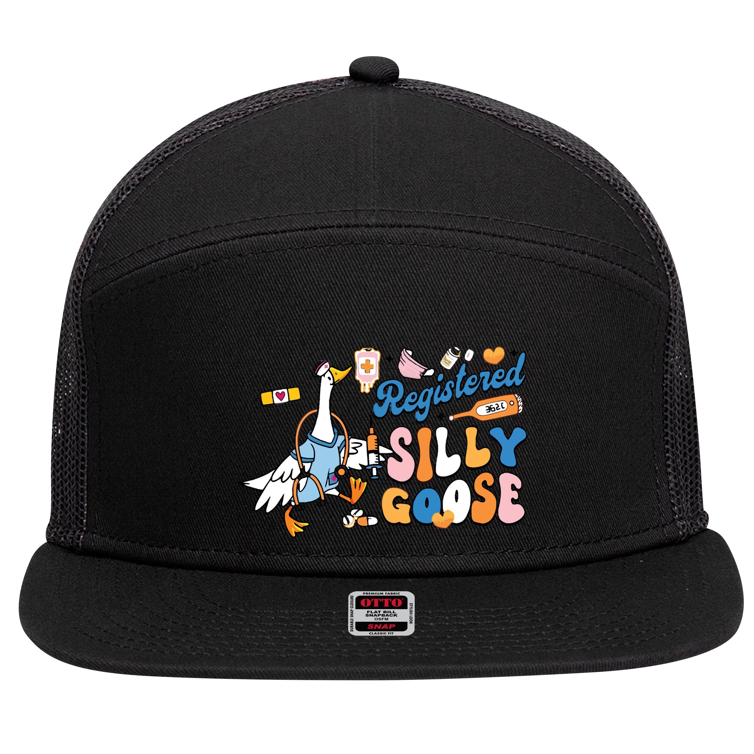 Silly Goose Nurse 7 Panel Mesh Trucker Snapback Hat