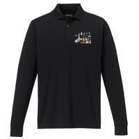 Silly Goose Nurse Performance Long Sleeve Polo