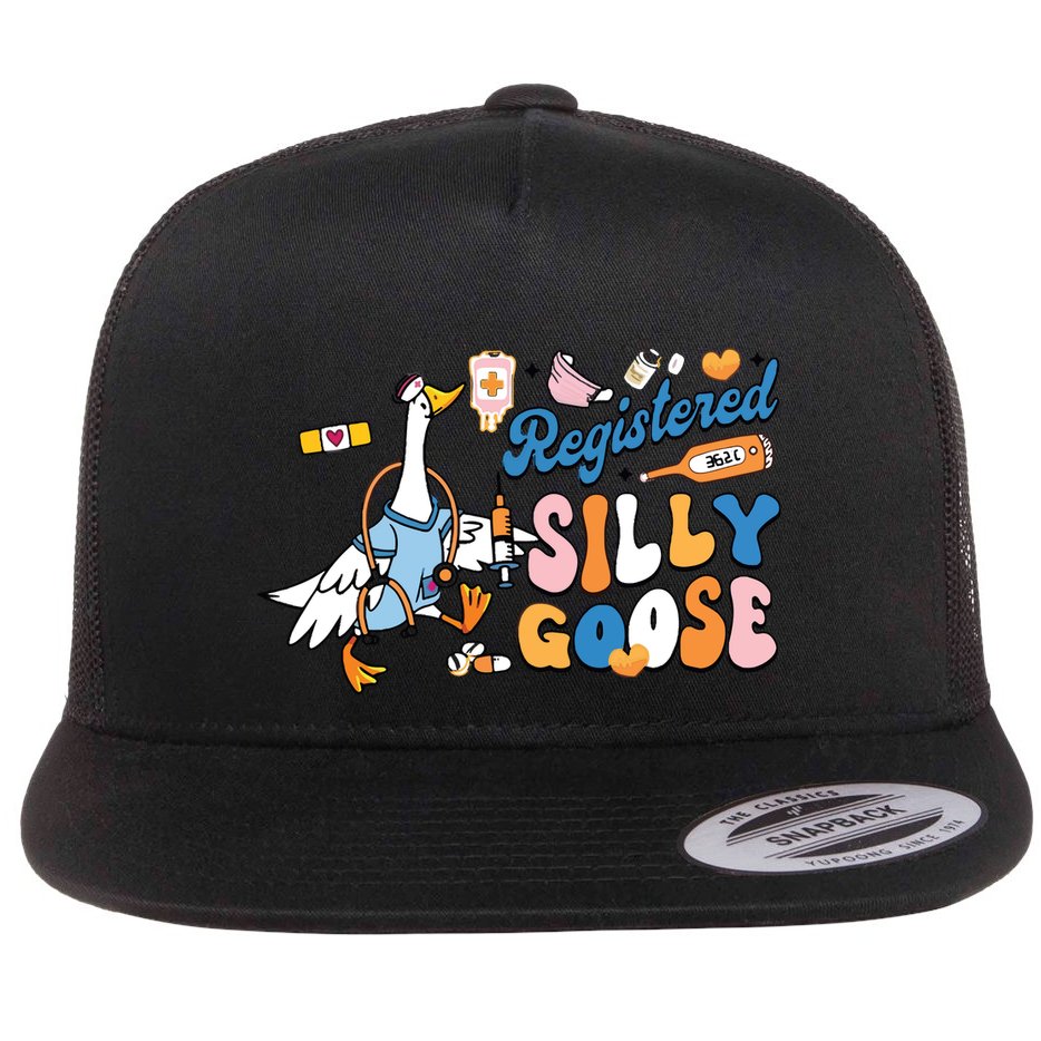 Silly Goose Nurse Flat Bill Trucker Hat