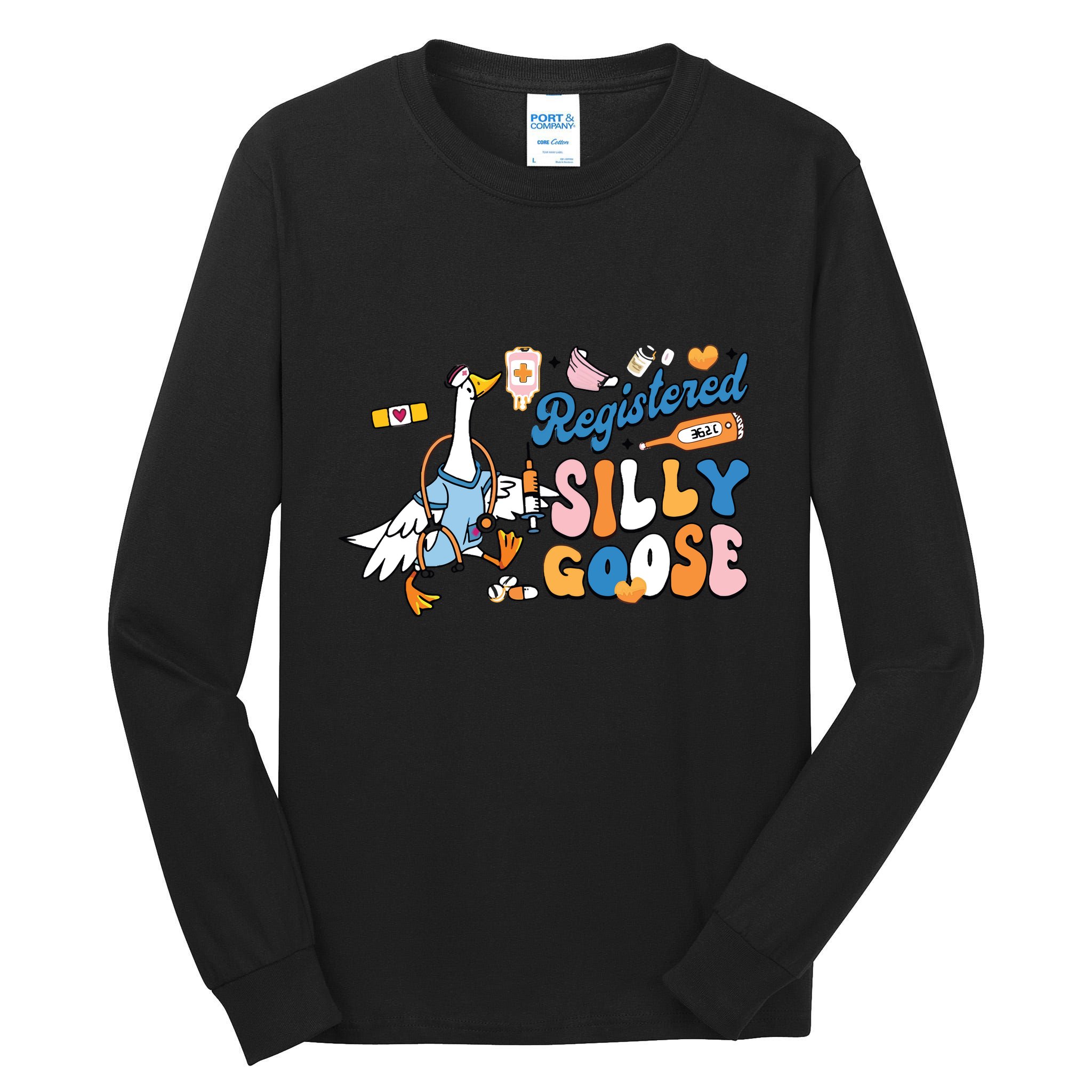 Silly Goose Nurse Tall Long Sleeve T-Shirt
