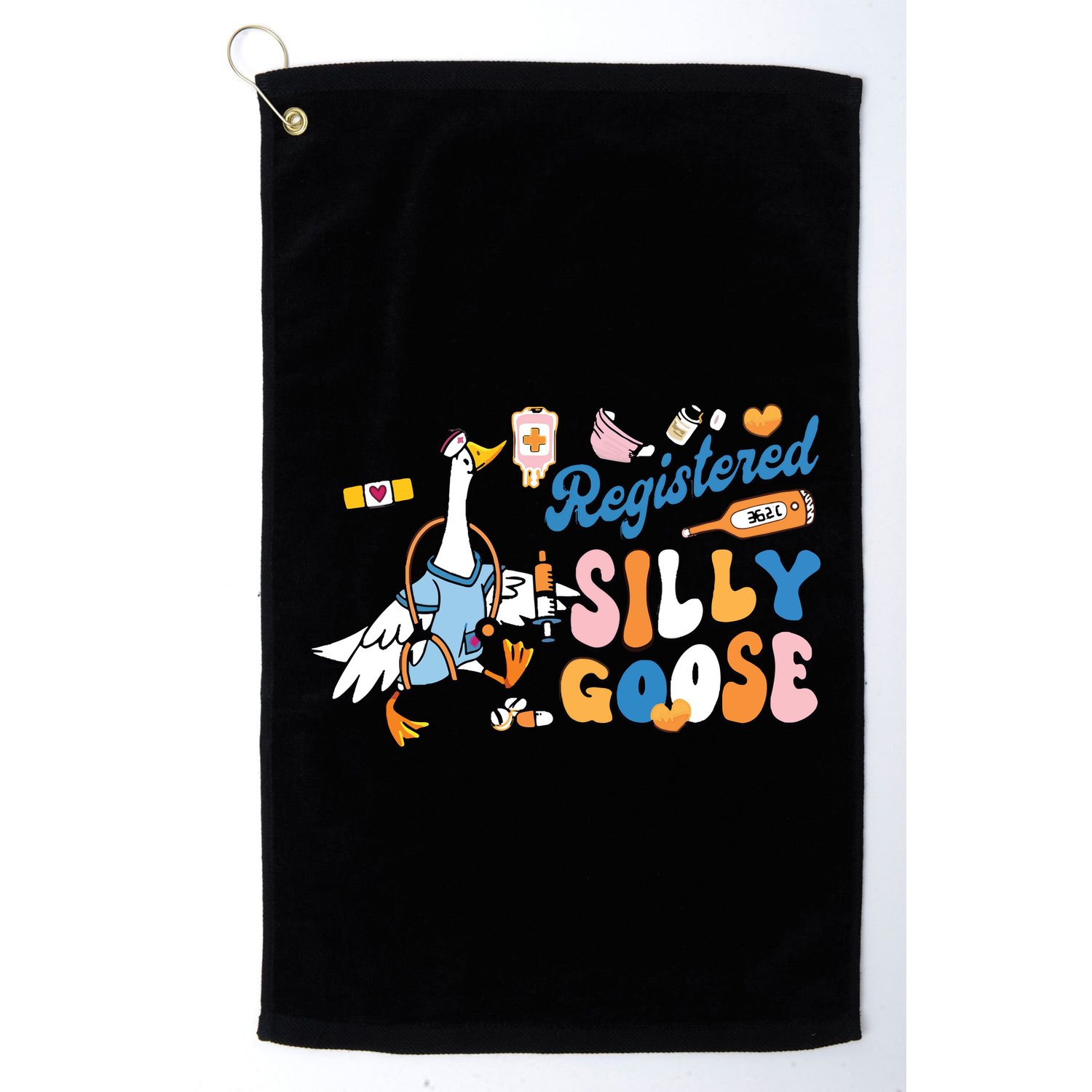 Silly Goose Nurse Golf Towel