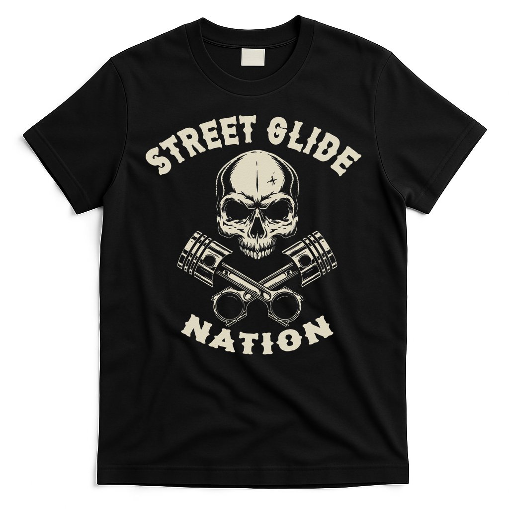 Street Glide Nation Cool Biker Motorcycle Motocycles T-Shirt