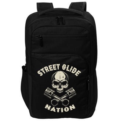 Street Glide Nation Cool Biker Motorcycle Motocycles Impact Tech Backpack