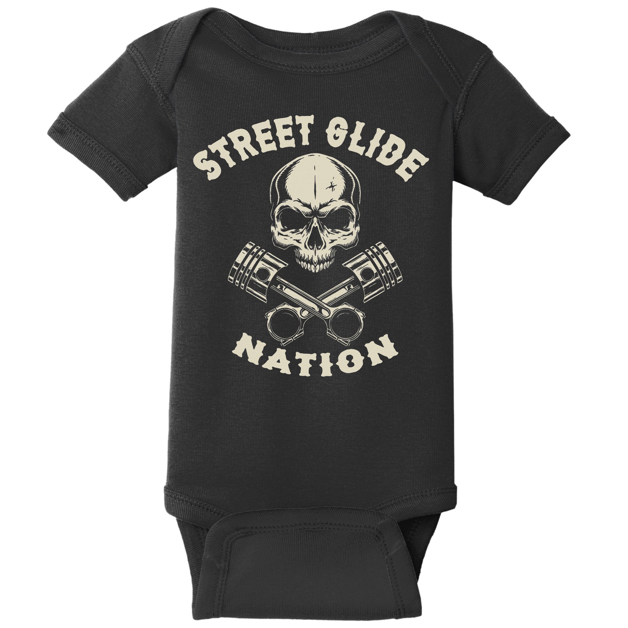Street Glide Nation Cool Biker Motorcycle Motocycles Baby Bodysuit