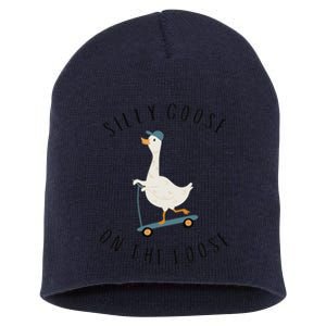 Silly Goose On The Loose Short Acrylic Beanie