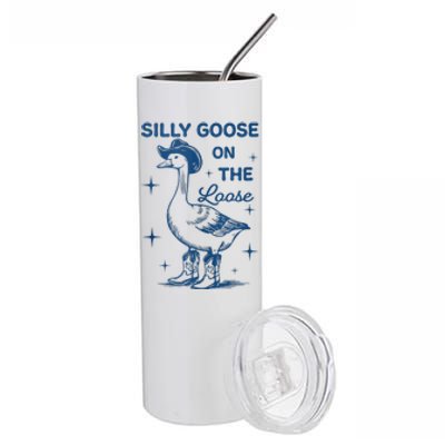 Silly Goose On The Loose Stainless Steel Tumbler