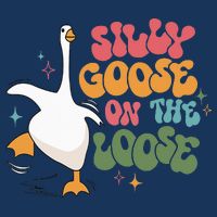 Silly Goose On The Loose retro groovy silly goose club Doggie Tank