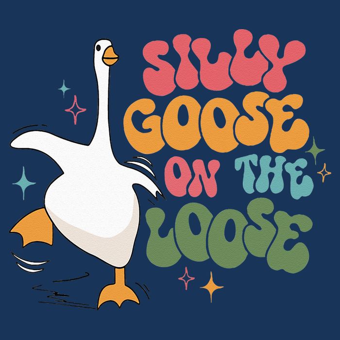 Silly Goose On The Loose retro groovy silly goose club Doggie Tank