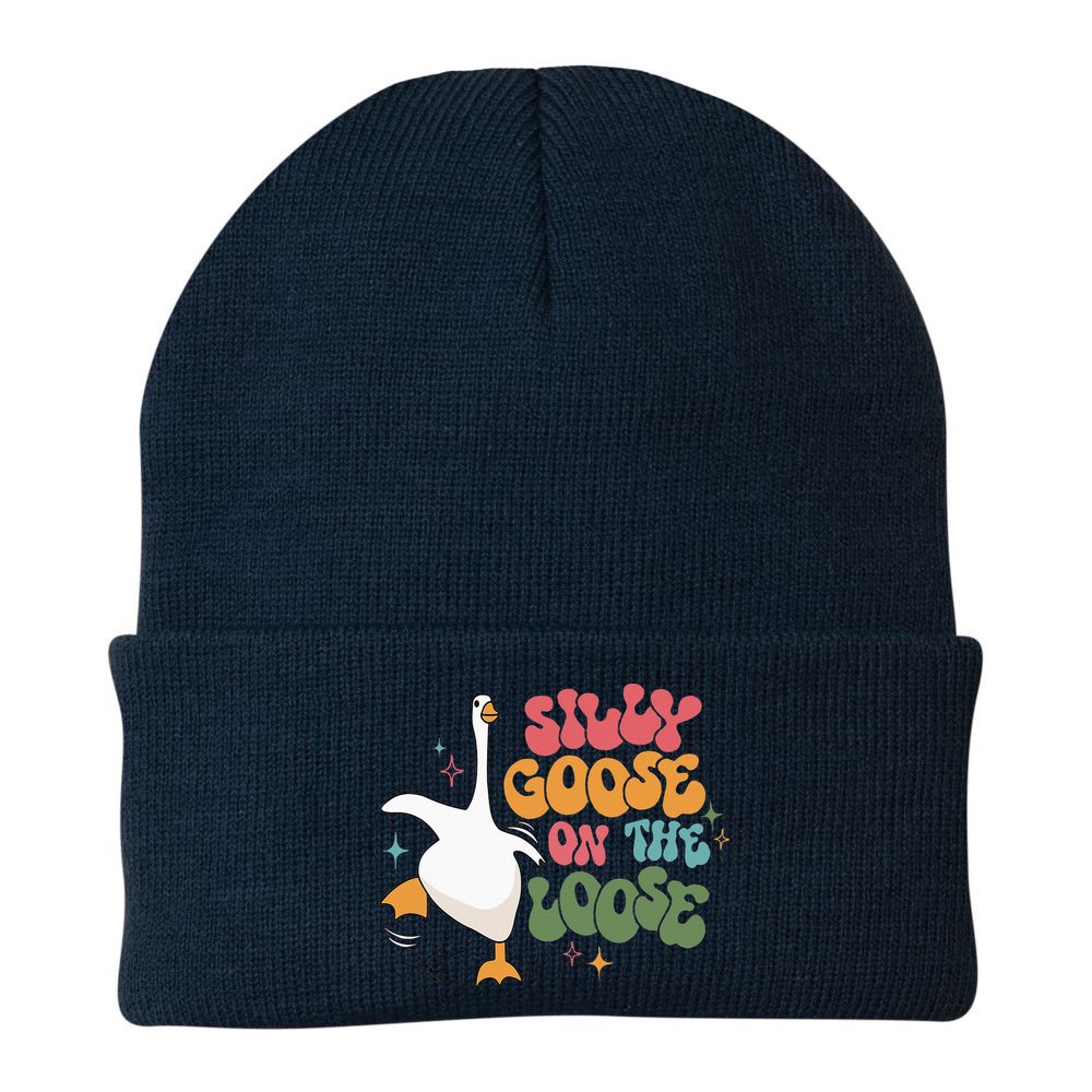 Silly Goose On The Loose retro groovy silly goose club Beanie