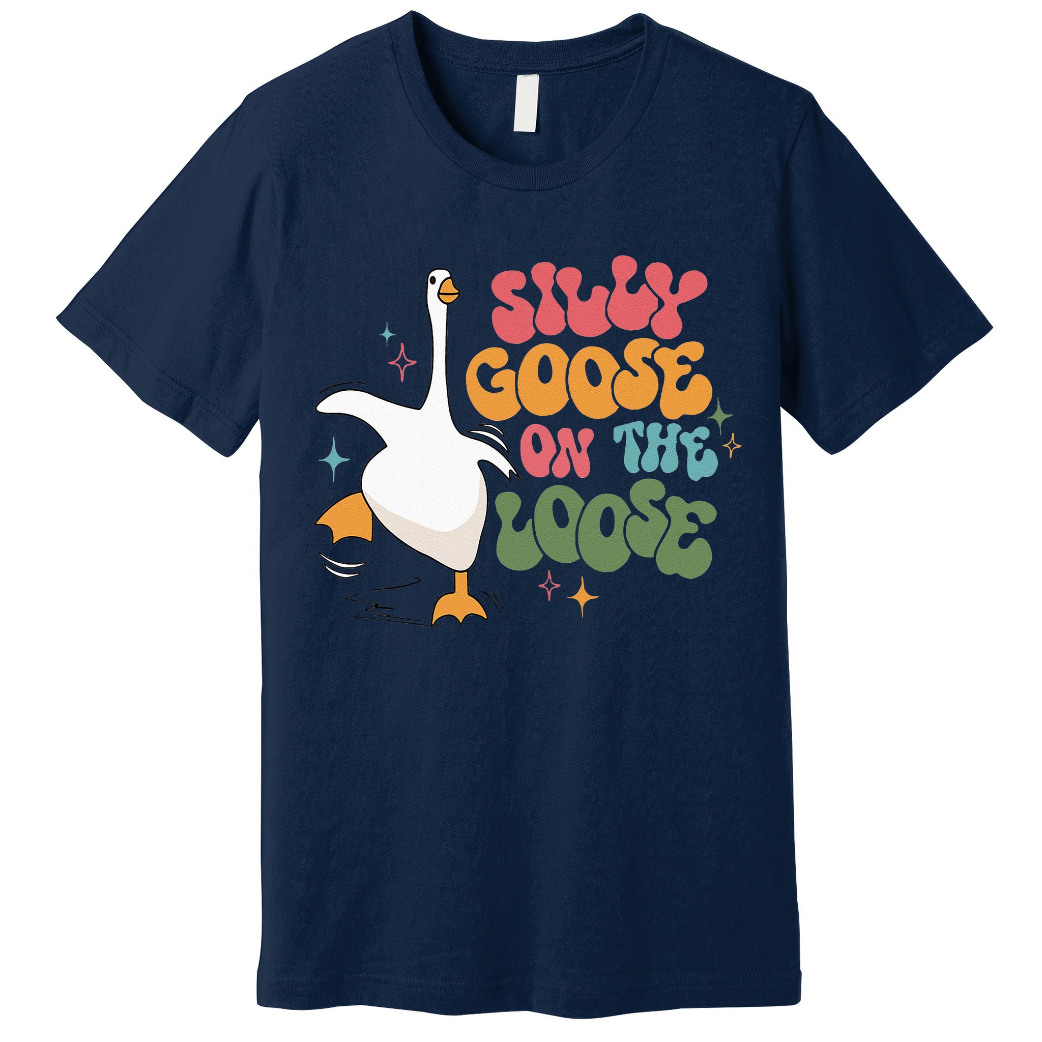 Silly Goose On The Loose retro groovy silly goose club Premium T-Shirt