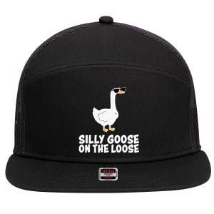 Silly Goose On The Loose 7 Panel Mesh Trucker Snapback Hat