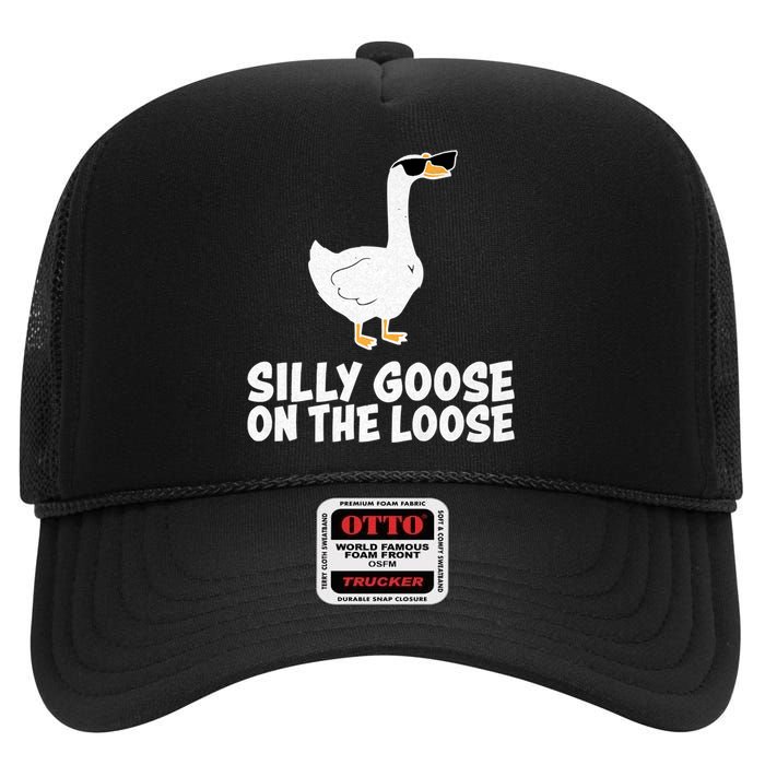 Silly Goose On The Loose High Crown Mesh Back Trucker Hat