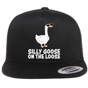 Silly Goose On The Loose Flat Bill Trucker Hat