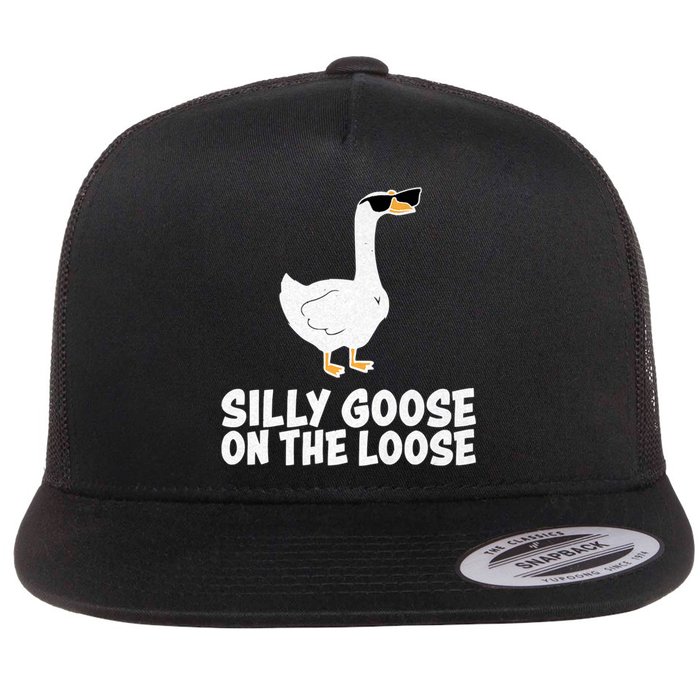 Silly Goose On The Loose Flat Bill Trucker Hat