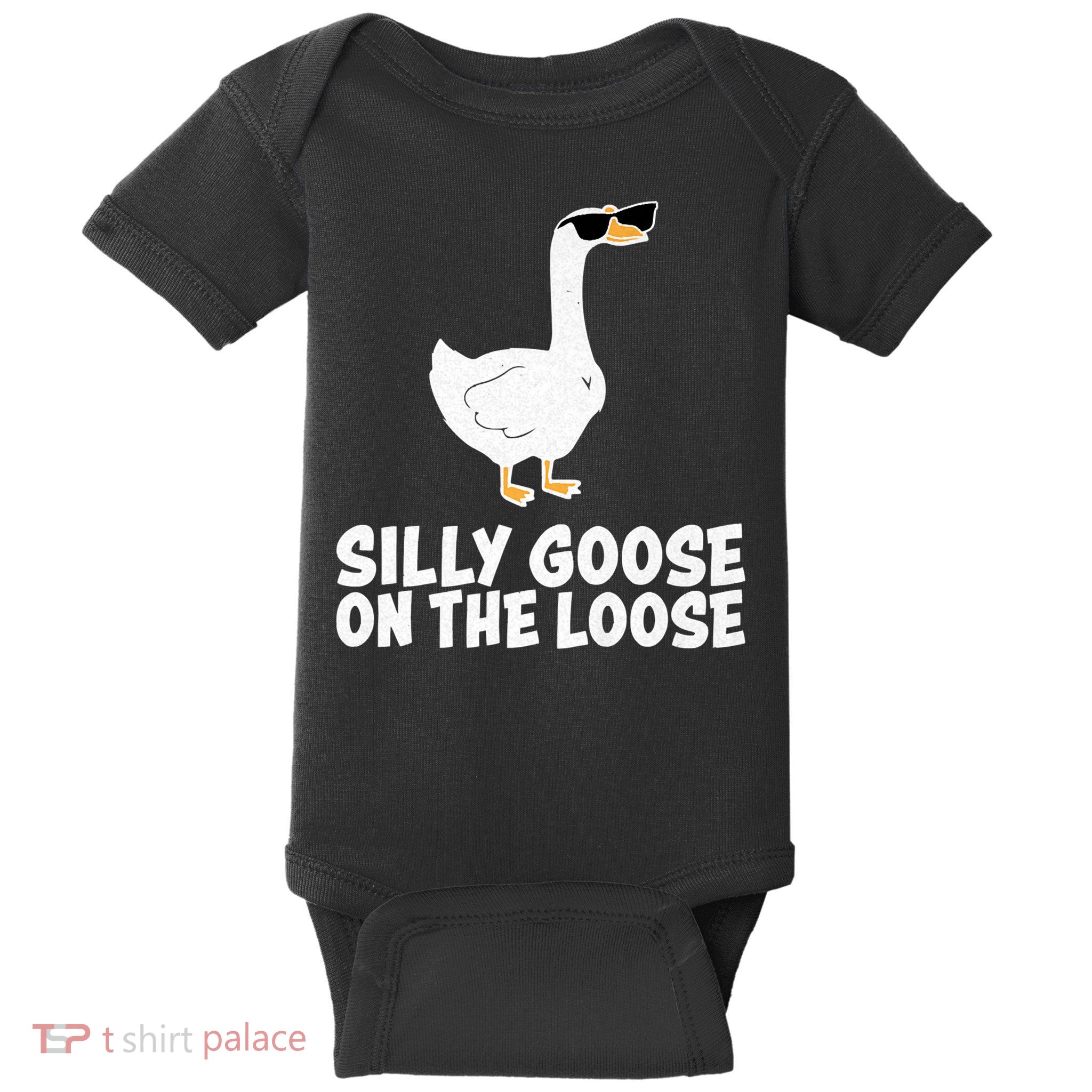 Silly Goose On The Loose Baby Bodysuit