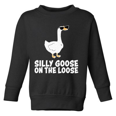 Silly Goose On The Loose Toddler Sweatshirt