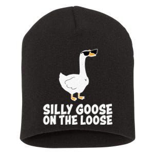 Silly Goose On The Loose Short Acrylic Beanie