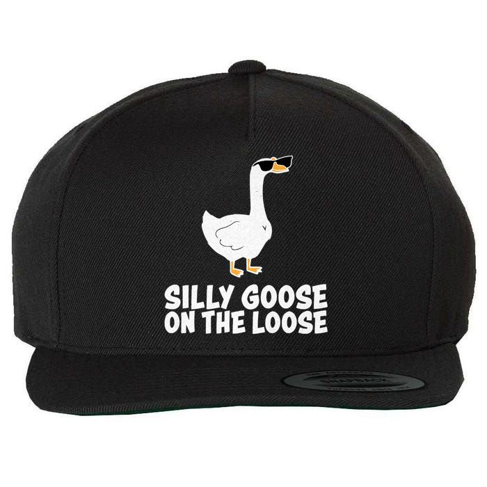 Silly Goose On The Loose Wool Snapback Cap