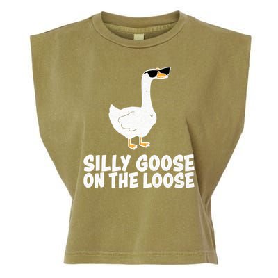 Silly Goose On The Loose Garment-Dyed Women's Muscle Tee