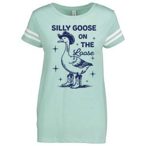 Silly Goose On The Loose Silly Goose Farm Enza Ladies Jersey Football T-Shirt