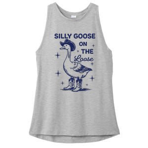 Silly Goose On The Loose Silly Goose Farm Ladies PosiCharge Tri-Blend Wicking Tank