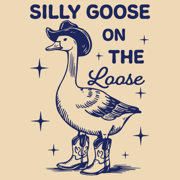 Silly Goose On The Loose Silly Goose Farm Drawstring Bag