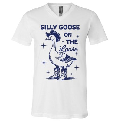 Silly Goose On The Loose Silly Goose Farm V-Neck T-Shirt